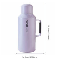 1.5 L Long-Lasting Insulation Large Capacity Hot Water Jug Single-Press Pouring Vacuum Bottle with Handle Leak-Proof Lid Insulated Bottle for Office, Travel