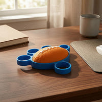 Textured Oval Hand Grip Exerciser Blue Band Five-Finger Grip Coach Stress Relief Finger Exerciser Ball Portable