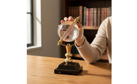 Crystal Globe Ornament Transparent Gold Metal Globe Ornament Transparent Metal Display Stand
