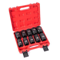 Heavy Duty Impact Socket Set, Air-Powered Extended Socket Head, Polished Molybdenum Steel, Wheel Shaft Removal, Mechanical Repair