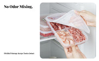 4 Pieces Divided complimentaryzer Tray Airtight closure Compartmentalized Food container complimentary
