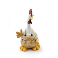 Chicken Figurine Resin Animal Figurines Decorative for Patio