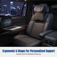 Car Neck Support Pillow, Viscoelastic Foam Headrest, Universal Seat Pad for Luxury Vehicles Mercedes Volkswagen, 5D Ergonomic