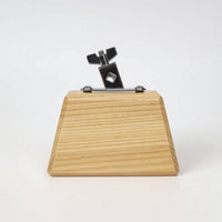 Wood Block with Mount Natural Finish Percussion Block with Clamp Easy to Attach for Drummers, Drum Kits, Practice Setups