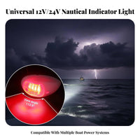 LED Boat Navigation Light Low Power Consumption LED Port and Starboard Light Easy Installation Vehicle Lighting for Fishermen, Yachts, Sailboats
