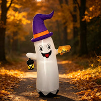 Inflatable specters with Witch Hat Outdoor Inflatable specters Spooky Halloween Decor for Yard, Lawn, Porch