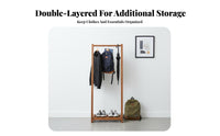 gratisstanding Design Angled Frame Clothes Rail with space-efficient-storageSaving Clothing Rack Easy Assembly Garment Stand Minimalist design for Students, Apartment Dwellers, homeowners, Bedroom, Dorm Room, Entrymethod, walk-through Closet