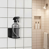 Wall Mount Spray Bottle Rack Screwless Installation Shampoo Bottle Holder Spray Can Holder Easy to Install for Bathroom, Garage