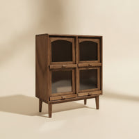 Miniature Wooden Cabinet Detailed Miniature Cabinet with Compartments Realistic Dollhouse Cupboard for Collectors