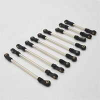 8 Pieces RC Car Tie Rod Kit Adjustable RC Link Rod Set for 1/10 R1001 R1002 R1003 Metal