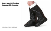 Christmas Santa Boot Toppers Timeless Black Look for Celebrations