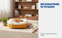 Cat Bed, Four Seasons, Winter Warm, Semi-Enclosed Pet Mat, Plush, Non-Slip Bottom, Cozy Sleeping Bed for Small Dogs and Cats