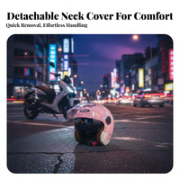 Half Shell Four-Season Use Motorbike Half Helmet Impact Resistant for Women, Adults, Daily Commuting, Street Biking, City Driving