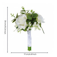 Artificial Bridal Bouquet Bridal Handheld Floral Arrangement Lightweight for Brides