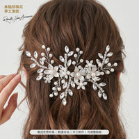 Exquisite Flower Pearl Vine Hair Comb for Ancient Style Photography and Party