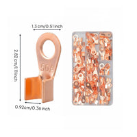 Copper Wire Lug High Conductivity Barrel Loop Terminal Non-Insulated Compression Connector for Marine