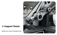A-Pillar Phone Mount Vibration Resistant Grab Handle Phone Bracket Anti-Movement Mobile Accessory for SUV Owners, Adventure Drivers