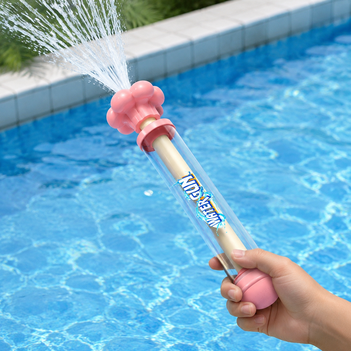 Pull-Type Water Blaster, Large Capacity Water Pistol for Kids 4-6 Years Polymer Watergun for Beach Toy & Water Fight