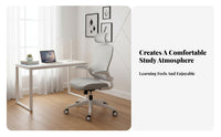 Fully Adjustable Ergonomic young Study Chair assist Rolling Mesh Chair weight-activated automaticsecureing casters Home Office Furniture Easy Installation for Students, Teenagers, Teens, schoolwork, Online Classes, Bedroom