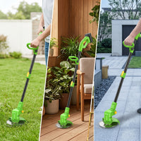 Adjustable Head Grass Trimmer with Battery and Charger Electric Cordless Grass Trimmer Rechargeable Garden Tool Easy to Use for Homeowners