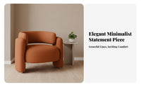 Chunky Upholstered Armchair Nordic and Design Oversized Single Armchair Modern Design Accent Chair for Hotel Guests, Reception Area, Paleice Lounge