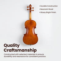 Student Violin with Spruce Top and Jujube Tailpiece, Full Size 4/4 Violin Set with Case for Beginners, Learning Violin, Music Education