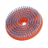 Blue Bristles Nylon Brush Head Orange Base Trimmer Brush Head Mounting Hole Garden Tool Part Easy to Install for Cleaning Work, Grass Trimming