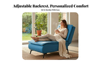 cleanable Cover Chaise Lounge Space-Saving Adjustable Chaise Lounge Modern design Living Room Seating Ergonomic Design for Apartment Dwellers, Office Workers, Homeowners, Balcony, Bedroom