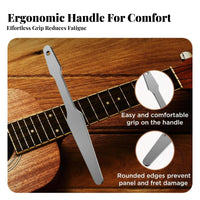 High Carbon Steel Fret Crowning File Double-Sided Fret End Dressing File Ergonomic Design for Guitarists, Repair Shop, Workshop, Home Studio