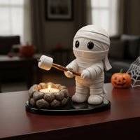 Hand-Painted Candle Holder with Figure Compact Tabletop Candle Holder Glossy Decor Cozy for Mantel
