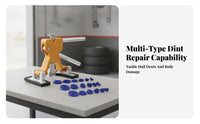 Spring-Loaded Car Dent Removal Repair Pulling Tool Gold-Colored Paintless Dent Removal Repair Tool Rubber-Padded Adjustable