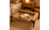 Breathable Dog Cot with Side Cushion Cooling Dog Bed with Mesh Cover indoor/outdoor Pet Bed with Side Cushion Long-Lasting for Dogs, Pets, Cats, Backyard, Camping