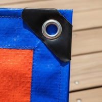 Heat Insulating Heavy Duty Waterproof Tarp Rain and Sun Protector Tear-Resistant & Tear Proof PE Tarpaulin Cover Reinforced Grommets for Campers, Truckers, Patio Shade, Camping, Construction