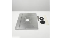 Engraved Measurement Markings Router Plate with Insert Rings Pre-Drilled Mounting Holes Aluminum Router Insert Plate Slotted Openings Power Tool Accessory Raised Side for Woodworking Shop