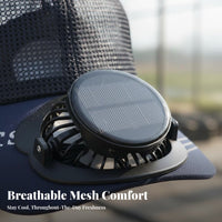 Sun Protection Solar Powered Fan Hat Lightweight Cooling Fan Hat Adjustable Fit for Hiking