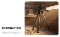 Wide Compatibility Tele Tripod 360° Pan Head Bird Watching Stand Tall Adjustable Height Binocular Tripod Mount Portable for Amateur Astronomers, Outdoor Enthusiasts, Photographers, Field, Hiking, Recording Recording, Studio