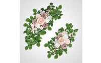 2 Pieces Wedding Arch Flowers Silk Artificial Flower Swags Floral Swags Trailing for Brides, Welcome Sign, Ceremony