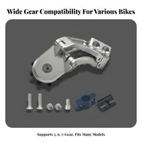 Folding Bike Rear Derailleur Suspended Pulley Design Rear Derailleur Mount Tensioner Cycle Chain Tensioner Easy to Install