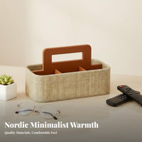 Multi-Compartment Tote with Handle Sturdy Household Storage Large Capacity