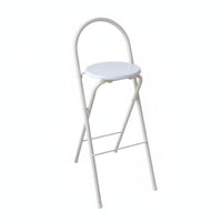 Space-Saving Foldable Counter Stool Portable Foldable Pubstool with Back Support No Assembly Needed Household Seating Sturdy Construction for Apartment Dwellers, Business Owners, Kitchen, Home Bar, Small Apartments, Balcony