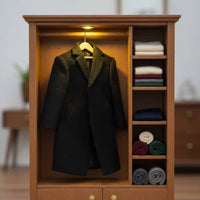 1/6 Scale Overcoat Fits Standard Male Figures 1/6 Scale Trench Coat Realistic Detail 12-Inch Figure Long Coat for Toy Photography, Diorama Building