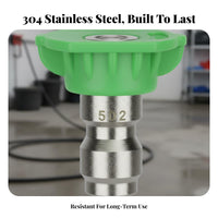 304 Stainless Steel 1/4 Inch Quick Connect Nozzle Tip Color Coded Car Wash Water Tip