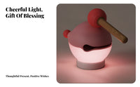 Minimalist Wooden Tabletop Night Light Soft Glow Wooden Aquatic Night Light Rounded Aquatic Shaped Lamp