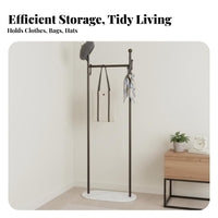 Floor-Standing Treedesign Coat Stand Space-Saving Garment Rack Freestanding Home Organization Corner Fit for Apartment Dwellers, Homeowners, Families, Bedroom, Living Room, Entrypath, Hallpath