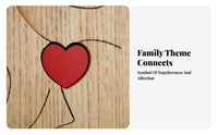 Wooden Family Puzzle Customizable Bear Figurines Meaningful Decor for Moms
