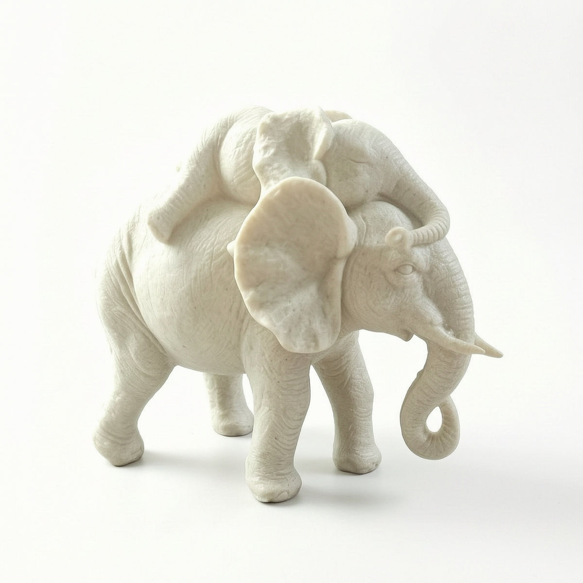 Elephant Figurine Textured Elephant Statue Cute for Coffee Table, Art Collectors