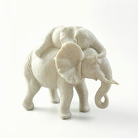 Elephant Figurine Textured Elephant Statue Cute for Coffee Table, Art Collectors