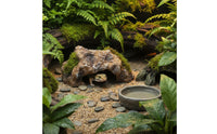 Artificial Stone Hideout Naturalistic Design Amphibian Habitat Cave Amphibian Habitat Decoration Resin Rock Cave Long-Lasting