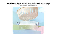 Double Layer Drain Basket Multi-Versatile Produce and Vegetable Washing Bowl Quick Draining Kitchen Colander and Bowl Set
