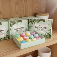 12 Pieces Essential Oil Soaking Orb Set Fragrance Bath Effervescent Gift Set for Women, Bathing Area